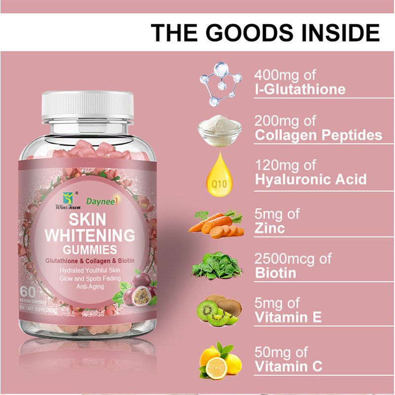 Vegan Gummy Candy Manufacturer - Glutathione Collagen Biotin for Skin Whitening & Anti-Aging