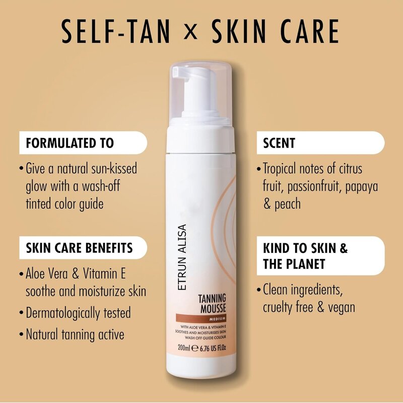 Self Tanner Mousse Manufacturer - Private Label Sunless Tanning Foam with Aloe Vera