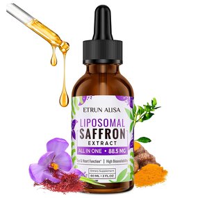 Saffron Extract Manufacturer - 88.5 mg Liposomal Drops for Mood & Focus