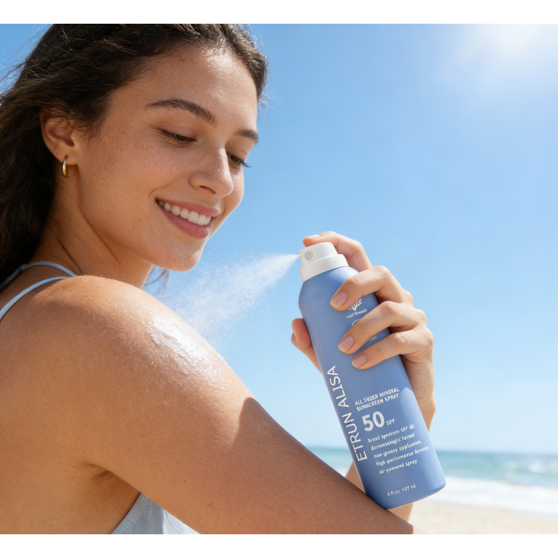 Mineral Sunscreen Spray Manufacturer - SPF 50+ Water Resistant, Vegan & Reef Safe