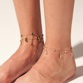 Foot Chain Manufacturer - 2025 Advanced Sense Stainless Steel Foot Chain New Fashionable Sexy Ankle Anklet with Zircon