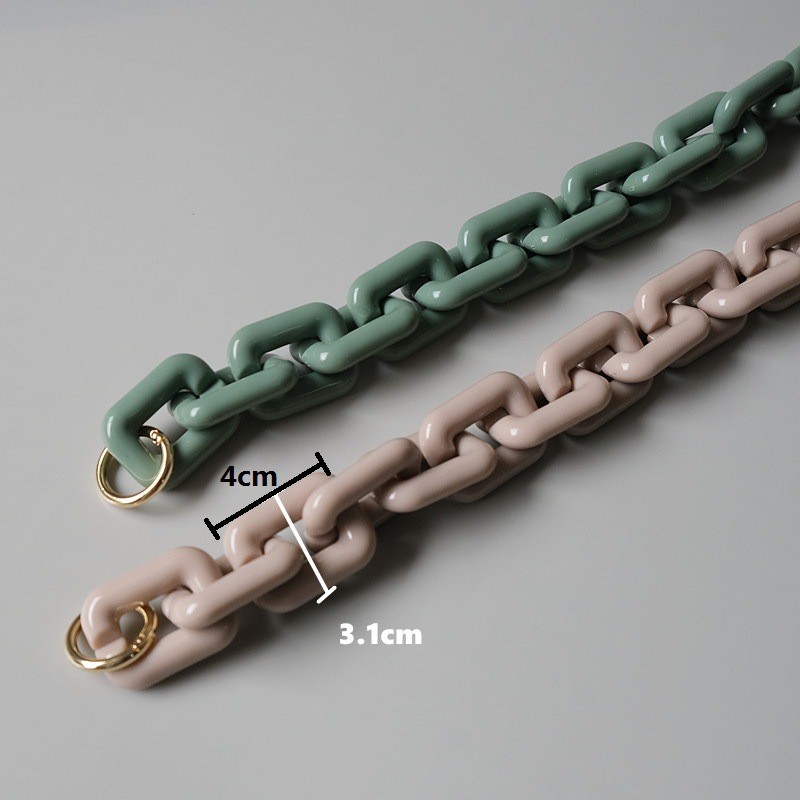 Mould Chain Manufacturer - Casual Mould Big Bag Chain Resin Jewelry Dead Colour Lucidus Hollow Round Acrylic