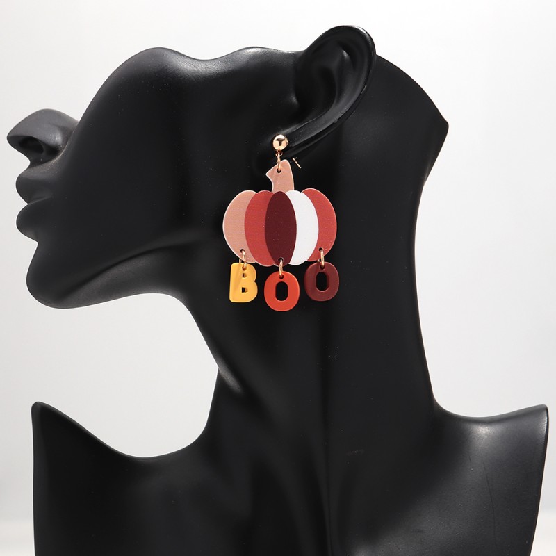 Cat Earrings Supplier - Cute Cartoon Cat Women's Earrings Fish Animals Funny Pumpkin Letter Tassel