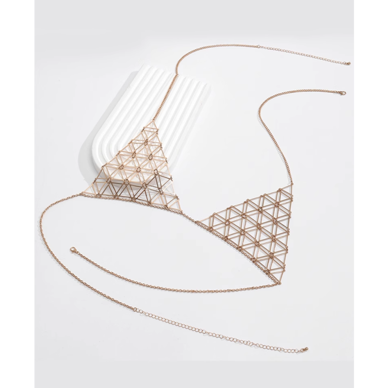 Alloy Chain Factory - High Quality Jewelry Alloy Accessories Girl Romantic Chest Chain Passionate Couple Gift Triangle