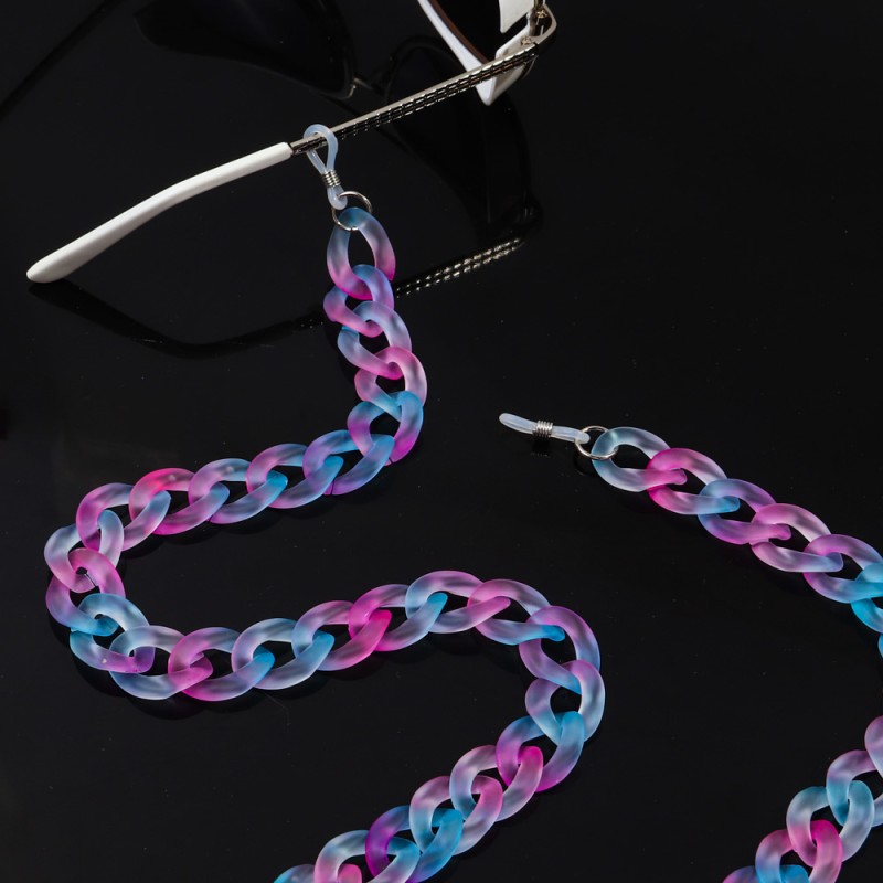 Spot Chain Supplier - Wholesale 70CM Spot Colorful Merman Mixed Frosted Candy Textured Chain DIY Eyewear