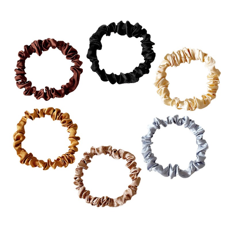 Ponytail Ties Manufacturer - New Arrival Chic Ponytail Ties Hair Accessory Girls Fashion Satin Scrunchies Solid Color