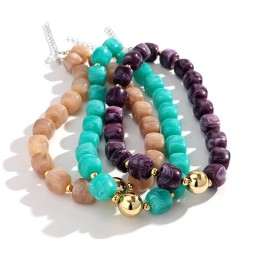 Designer Necklace Manufacturer - Fashion New Designer Jewelry Necklace Colorful Square Beads Geometric Round