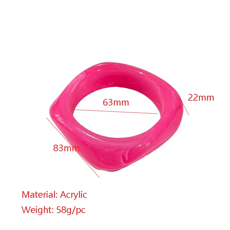 Resin Bangles Supplier - Exaggerated Dazzling Multicolor Fashion Chunky Resin Bangles Party Wide