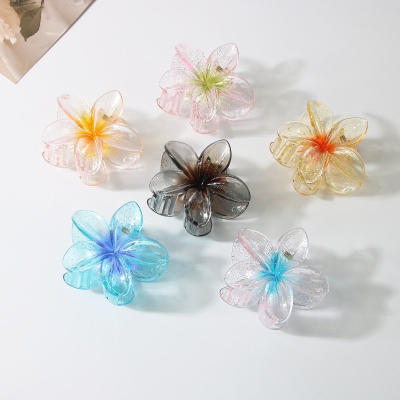 Lilies Hairpin Factory - Fashion Hot Sale Lilies Foam Flower Fashion Side Hairpins 12pcs/sets Beach Hair Clip