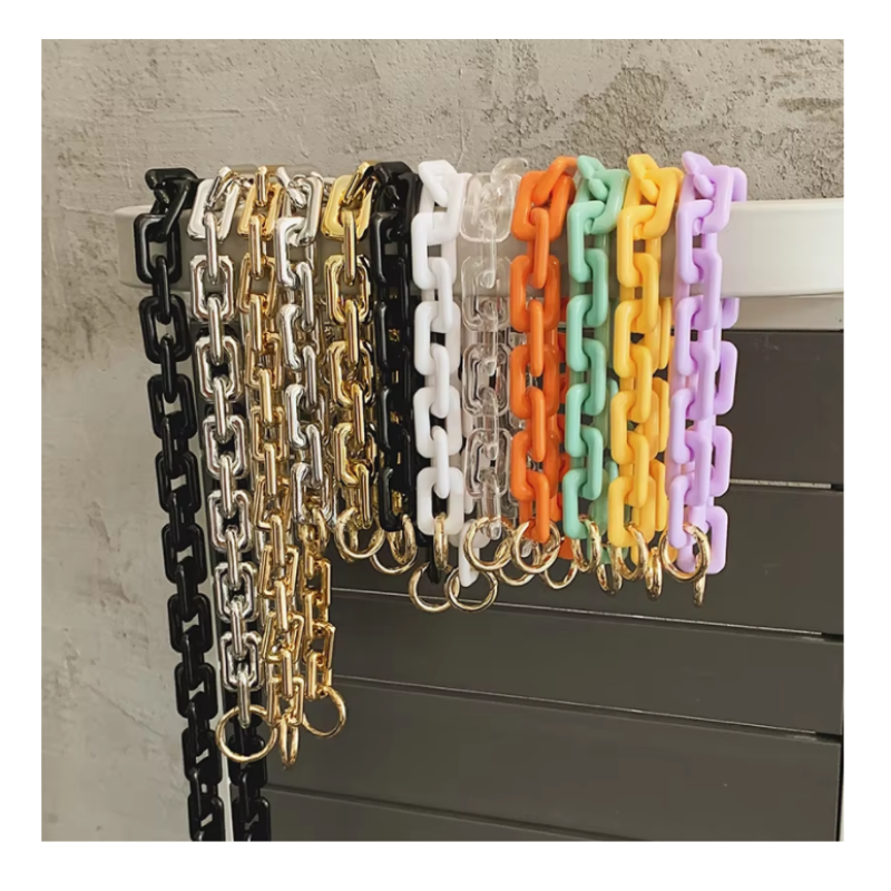 Resin Chain Factory - Bohemia Casual Geometric Resin Chain Multicolor Round Shape Chunky Acrylic Long Link