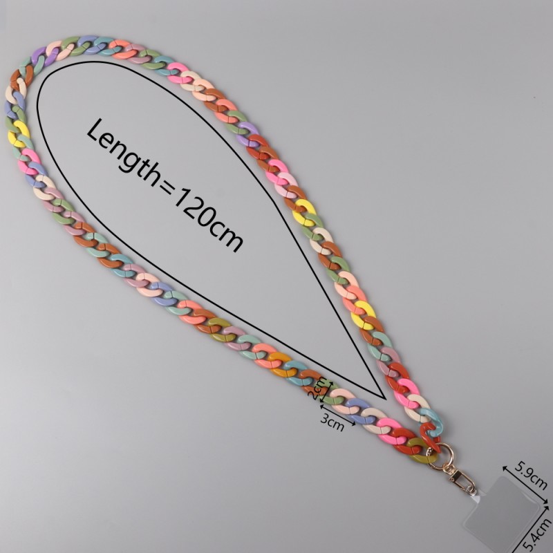 Phone Chains Factory - 2025 Summer Acrylic Mobile Phone Chains Lanyard Bag Chunky Crossbody Strap