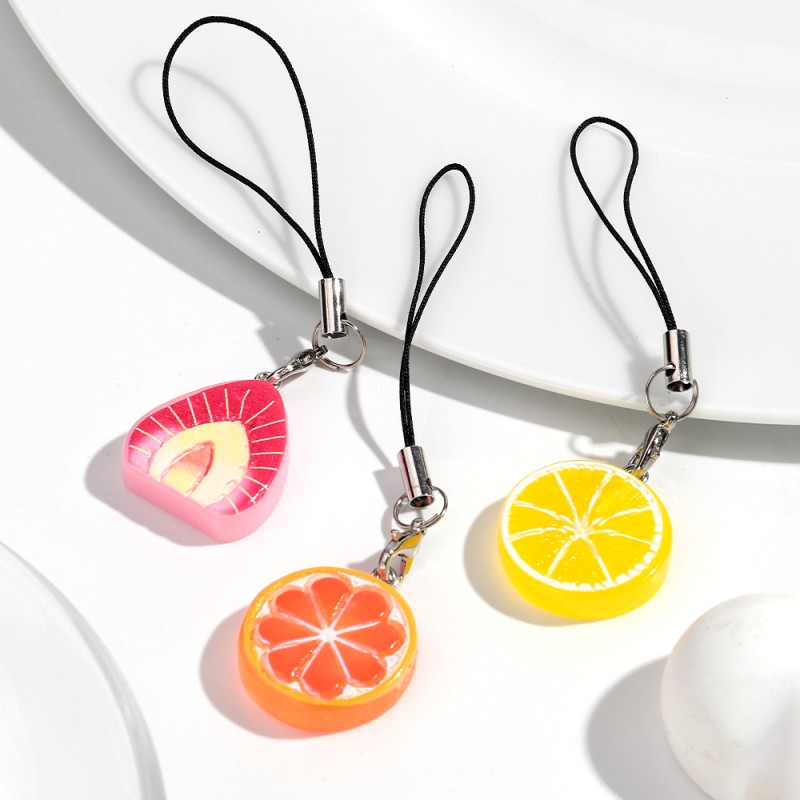 Pendant Keyrings Factory - Factory Price Promotion Fashion Pendant Keyrings Cute Fruit Charms Watermelon Kiwi