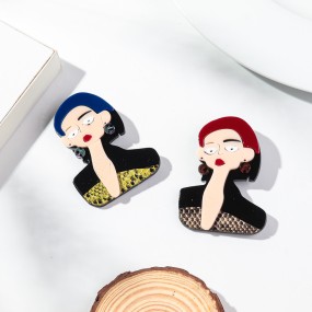 Women's Brooch Manufacturer - New 2025 Fashion Women's Brooch Cute Bag Clothing Accessory Pin Custom Character