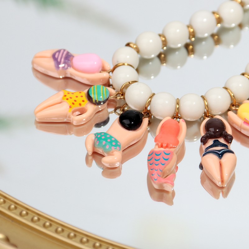 Cartoon Necklace Manufacturer - 2025 Funny Cute Cartoon 3D Pendant Boys Girls Bikini Party Chokers