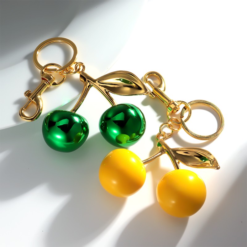 Fruit Keyring Supplier - Latest Best-selling Colourful 3D Fruit Keychain Simple Backpack Handbag Pendant Accessory