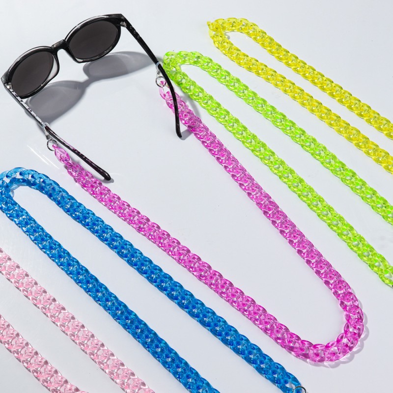 Candy Chain Factory - Colorful Candy Color Plastics Synthetic Transparent Jade Bead Eyewear Accessories DIY