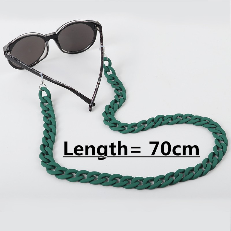 Plastic Chain Manufacturer - Fashion Plastic Link Chain Strap Holder Lanyard Eyeglass Cord Matte Acrylic