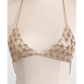 Alloy Chain Factory - High Quality Jewelry Alloy Accessories Girl Romantic Chest Chain Passionate Couple Gift Triangle