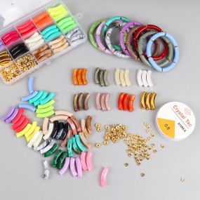 Bohemian Accessories Factory - Bohemian Style Creativity Handmade Gift DIY Jewelry Accessories 8mm Acrylic Pipe Bead