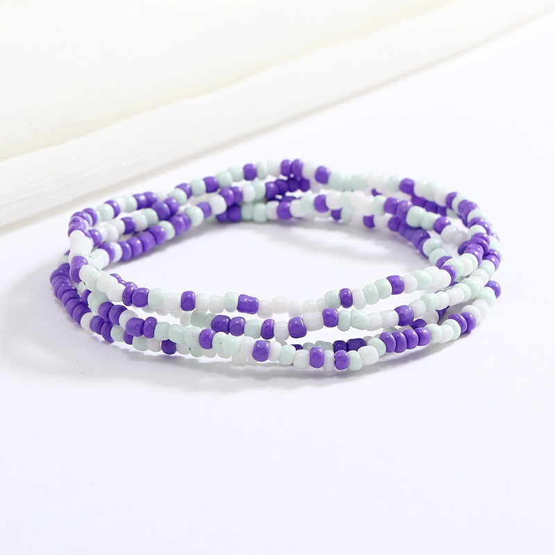 Bohemian Chain Supplier - Factory Wholesale Bohemian Style Waist Chain Multi-Color Rice Bead Body Jewelry Sexy Belly Chains