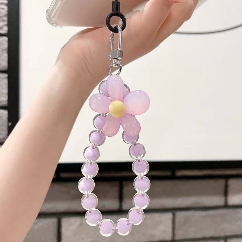 Phone Rope Manufacturer - Women's Fashion Trend Macaron Colored Phone Rope INS Wind Handmade Beaded Wrist Bow