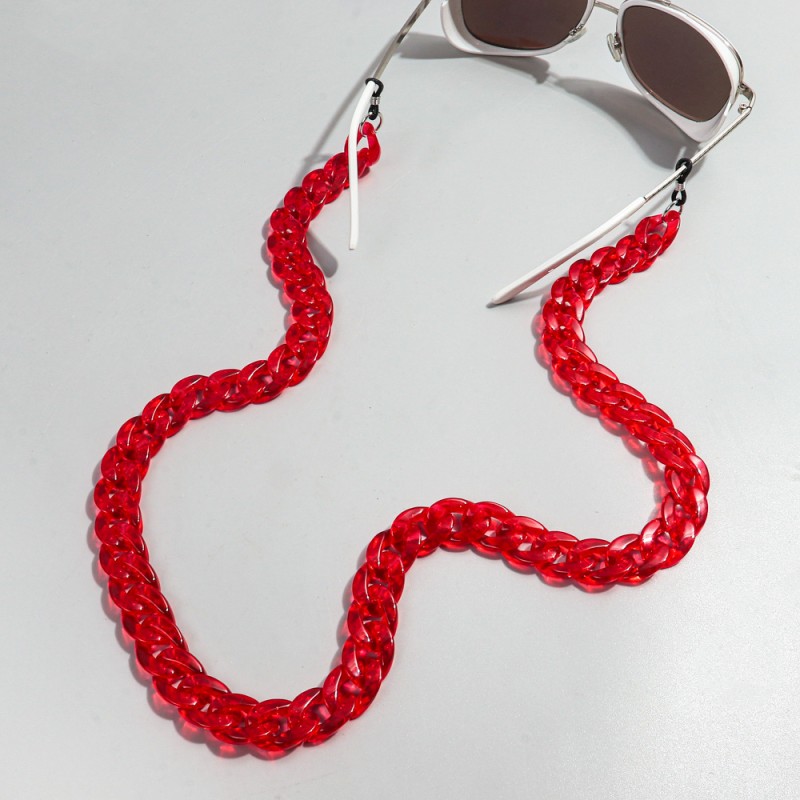 Color Juice Chain Manufacturer - Yiwu Wholesale Factory Price Color Juice Plastic Clear Chain Casual Sunglasses Chain