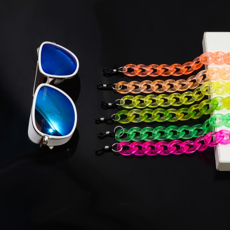 Spot Chain Supplier - Wholesale 70CM Spot Colorful Merman Mixed Frosted Candy Textured Chain DIY Eyewear