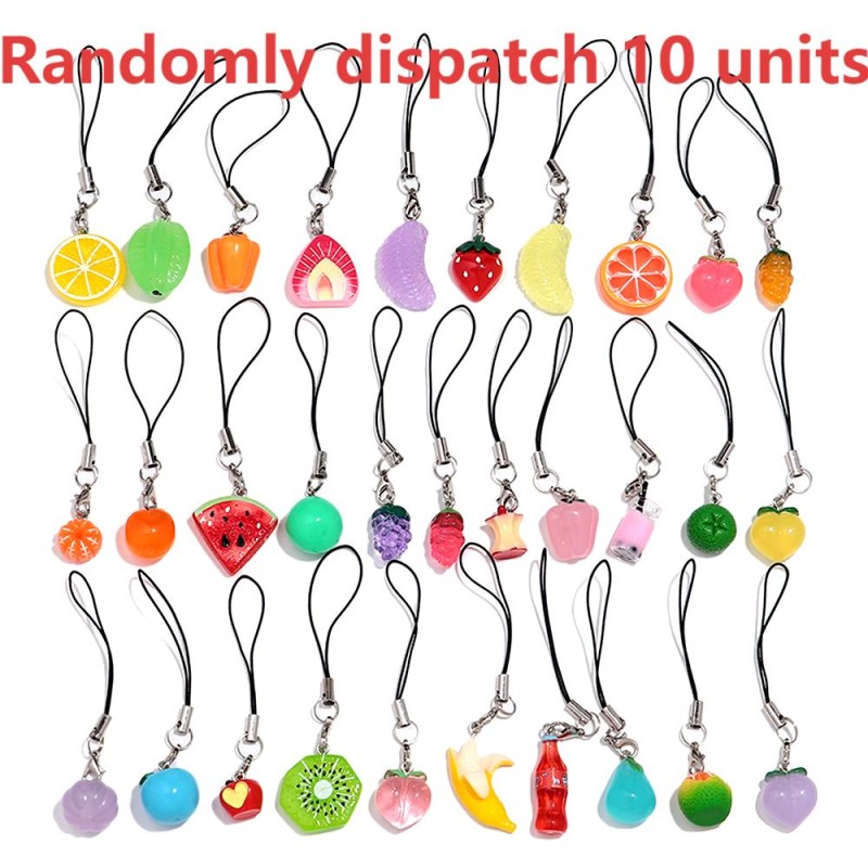 Resin Keychain Manufacturer - Wholesale Cheap Cartoon 3D Resin Pendant Keychain Blind Box Random 10 Cute Fruit