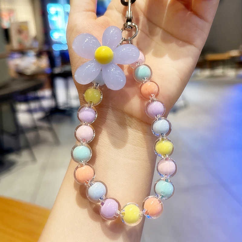 Phone Rope Manufacturer - Women's Fashion Trend Macaron Colored Phone Rope INS Wind Handmade Beaded Wrist Bow