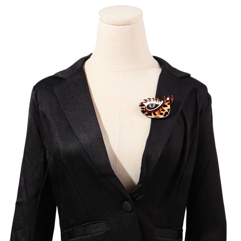 Children's Brooch Supplier - Personalized Cute Children's Clothing Accessories Leopard Print Acetate Cartoon Animal