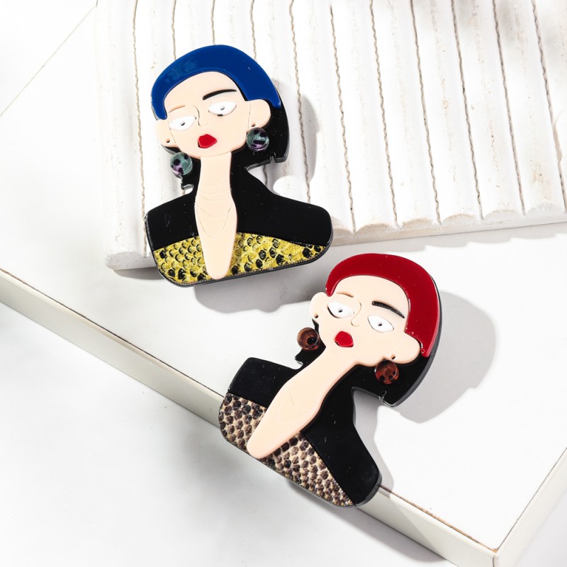 Women's Brooch Manufacturer - New 2025 Fashion Women's Brooch Cute Bag Clothing Accessory Pin Custom Character