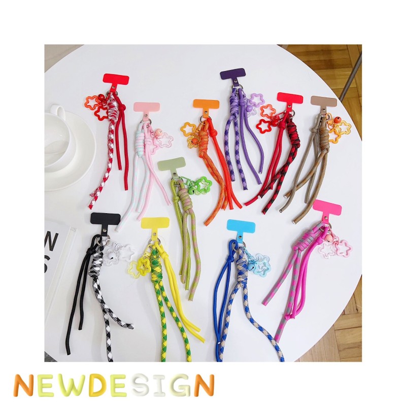 Pentagram Lanyard Manufacturer - Multicolor Pentagram Personality Pendant Phone Lanyard Trendy Small Woven Belt