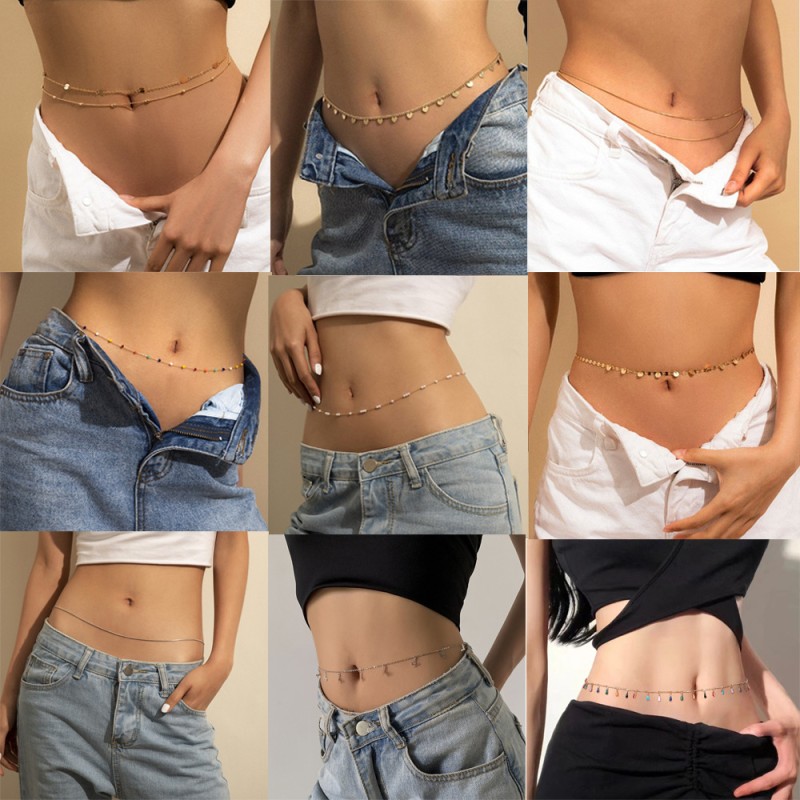 Claw Chain Supplier - Hot Summer Sun Beach Sexy Claw Chain Rhinestone Waist Chain Charming Women Fashion Retro Belly