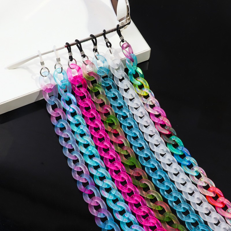 Spot Chain Supplier - Wholesale 70CM Spot Colorful Merman Mixed Frosted Candy Textured Chain DIY Eyewear