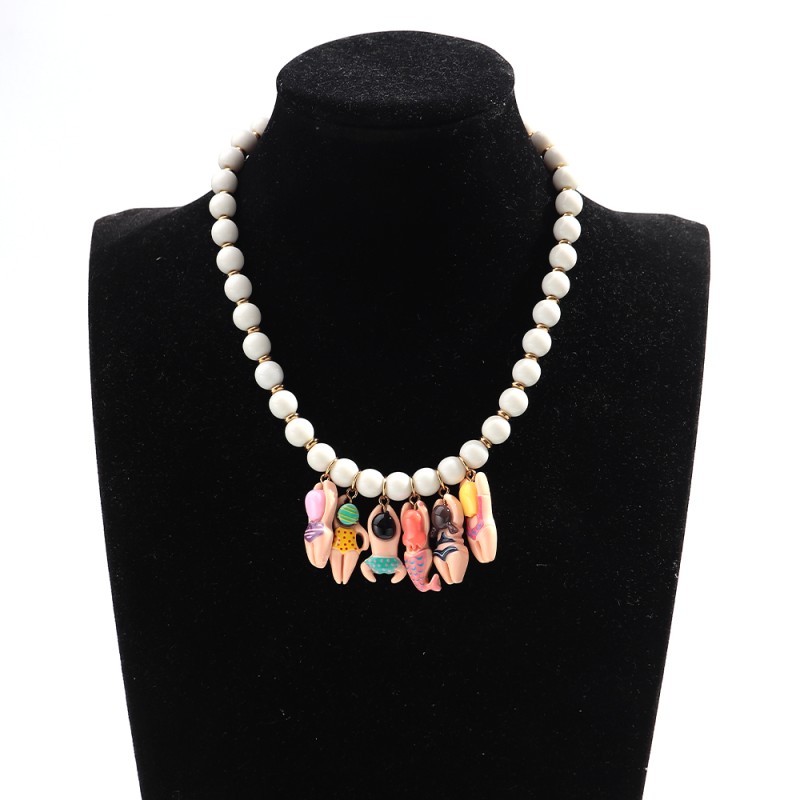 Cartoon Necklace Manufacturer - 2025 Funny Cute Cartoon 3D Pendant Boys Girls Bikini Party Chokers