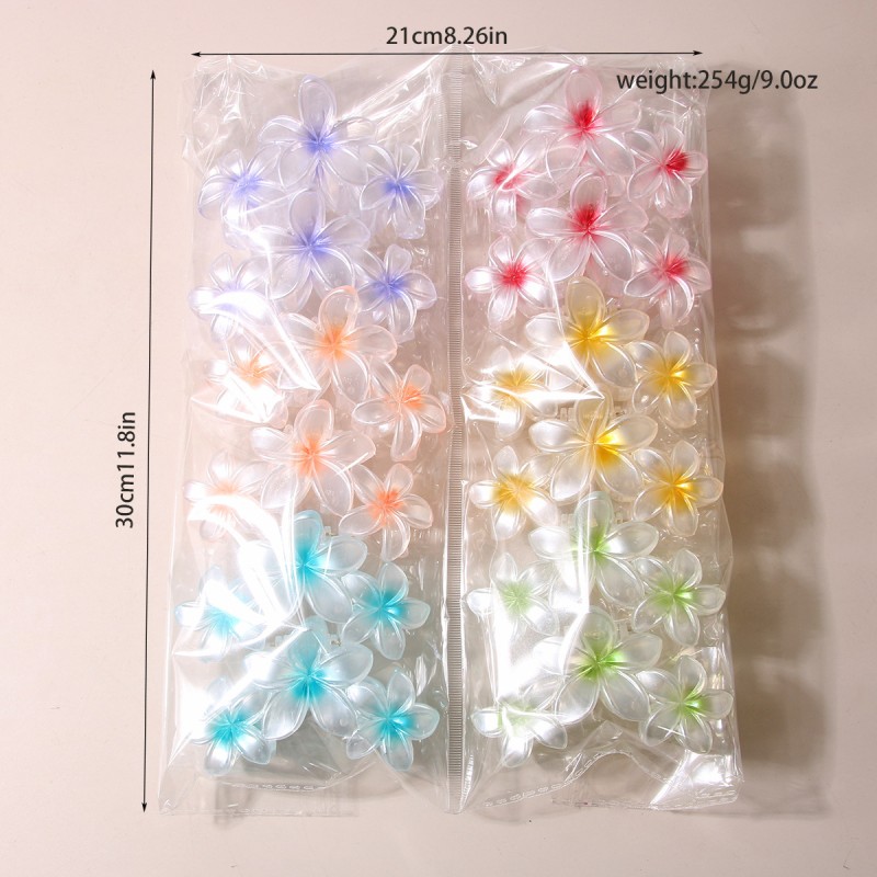 Lilies Hairpin Factory - Fashion Hot Sale Lilies Foam Flower Fashion Side Hairpins 12pcs/sets Beach Hair Clip