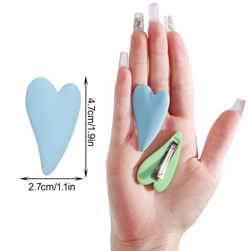 Hair Clip Manufacturer - Fashion Simple Heart Jewelry Hair Accessories 8 Pieces/Set Matte Sweet Heart Hair Clip Set