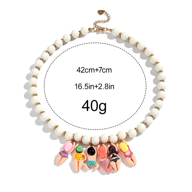 Cartoon Necklace Manufacturer - 2025 Funny Cute Cartoon 3D Pendant Boys Girls Bikini Party Chokers