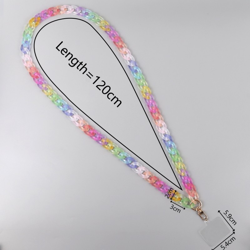 Candy Chain Supplier - Fashion Personality Cute Girl Bag Chain Candy Colored Frosted Transparent Custom Length