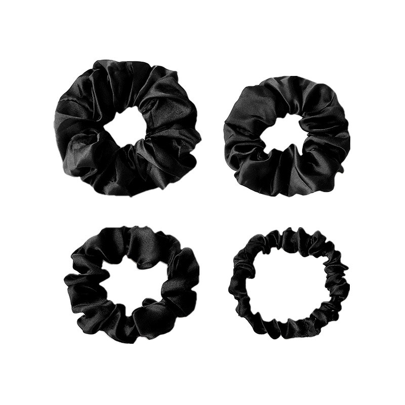 Ponytail Ties Manufacturer - New Arrival Chic Ponytail Ties Hair Accessory Girls Fashion Satin Scrunchies Solid Color
