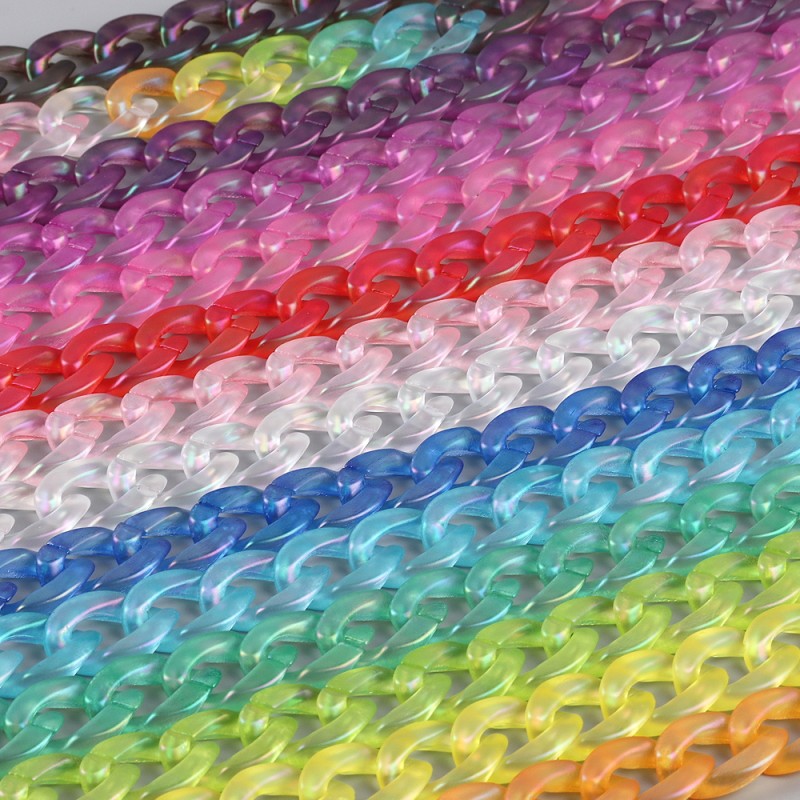 UV Chain Factory - Yiwu Factory Popular New UV Chain Multicolor Mask Plastic Eyeglasses Frame Sunglasses Necklace