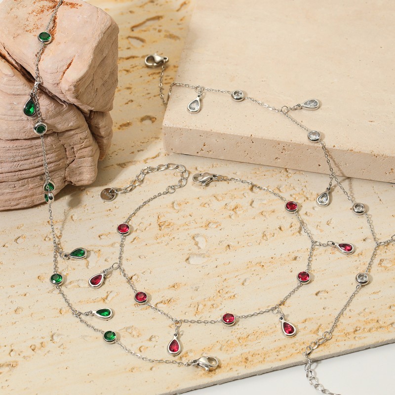 Foot Chain Manufacturer - 2025 Advanced Sense Stainless Steel Foot Chain New Fashionable Sexy Ankle Anklet with Zircon