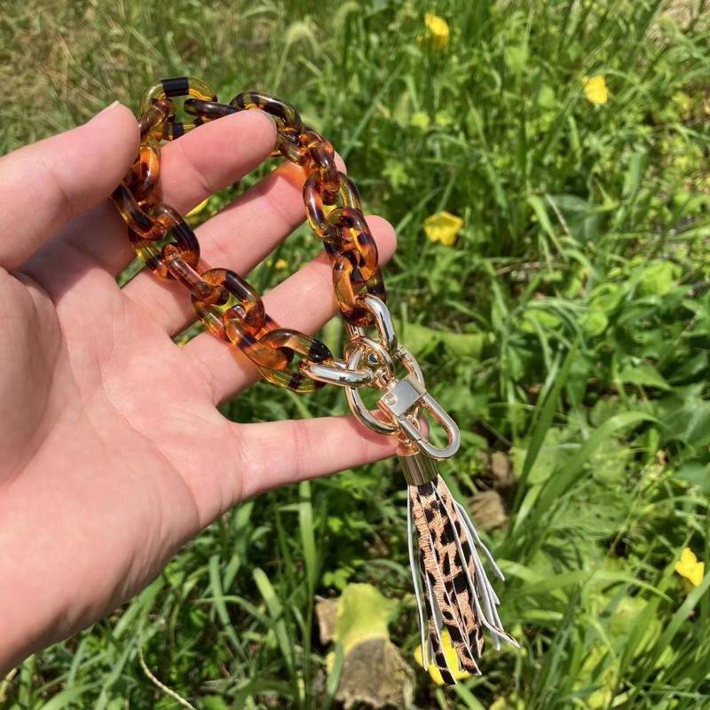 Rainbow Link Manufacturer - Sweet Rainbow Link Bag Accessories Matte Spray Paint Effect Customized Length Acrylic