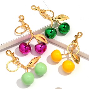 Fruit Keyring Supplier - Latest Best-selling Colourful 3D Fruit Keychain Simple Backpack Handbag Pendant Accessory
