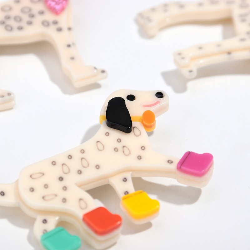 Puppy Brooch Factory - Cartoon Cute Puppy Brooch Shiny Glitter Bow Tie Fun Colorful Shoes Dalmatian Dogs