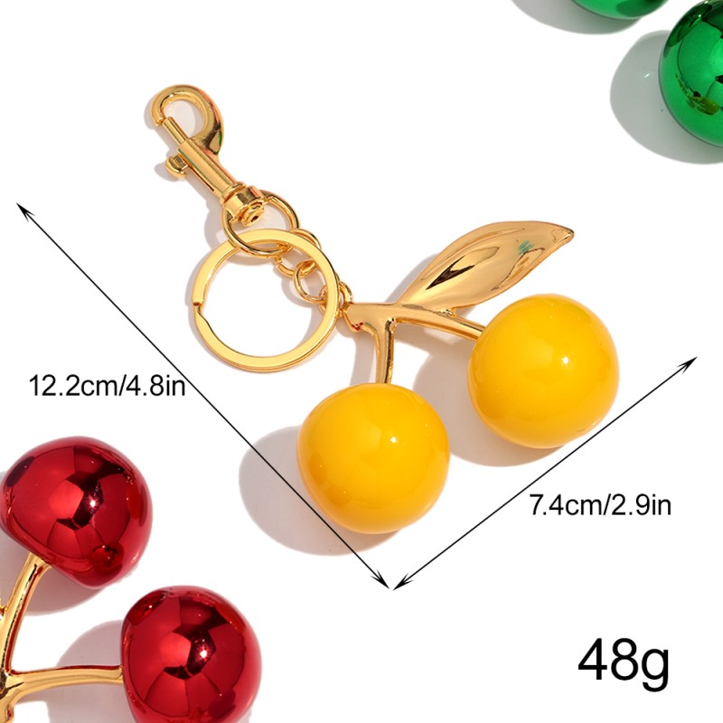 Fruit Keyring Supplier - Latest Best-selling Colourful 3D Fruit Keychain Simple Backpack Handbag Pendant Accessory