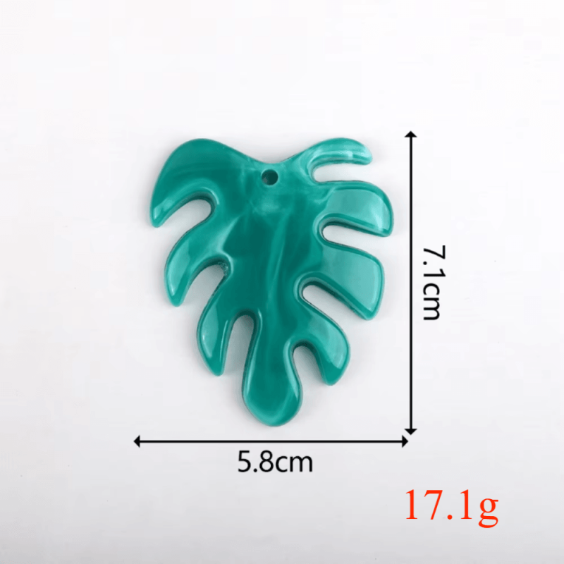 Leaf Charm Manufacturer - Hot Holiday Leisure Fashion Jewelry Musa Basjoo Leaves Charm Resin Palm Smooth Acrylic Leaf