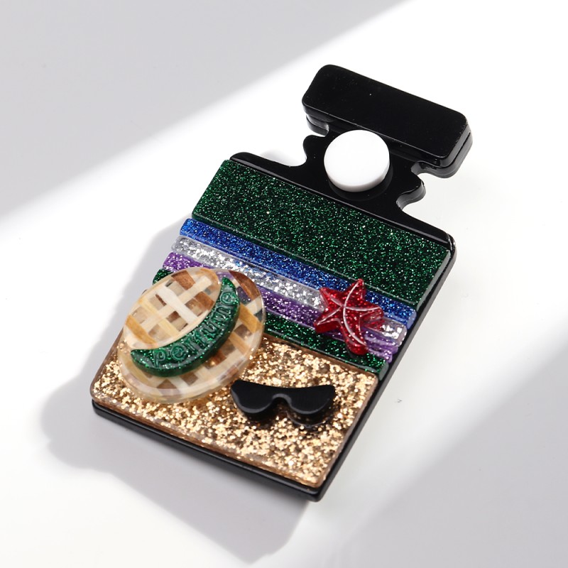 Bag Pin Factory - Cute Casual Clothing Accessories Bag Pin Colorful Glitter Patchwork Beach Starfish Sunglasses