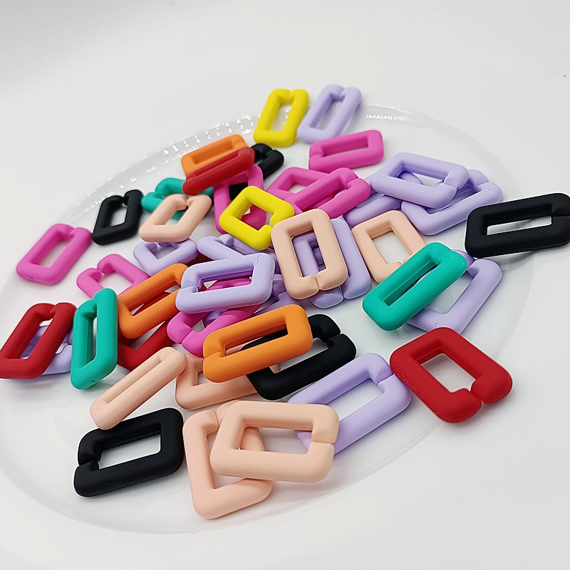 Geometric Button Manufacturer - Fashion Simple Geometric Resin Button Whole Package Candy Color Frosted Surface Cutout