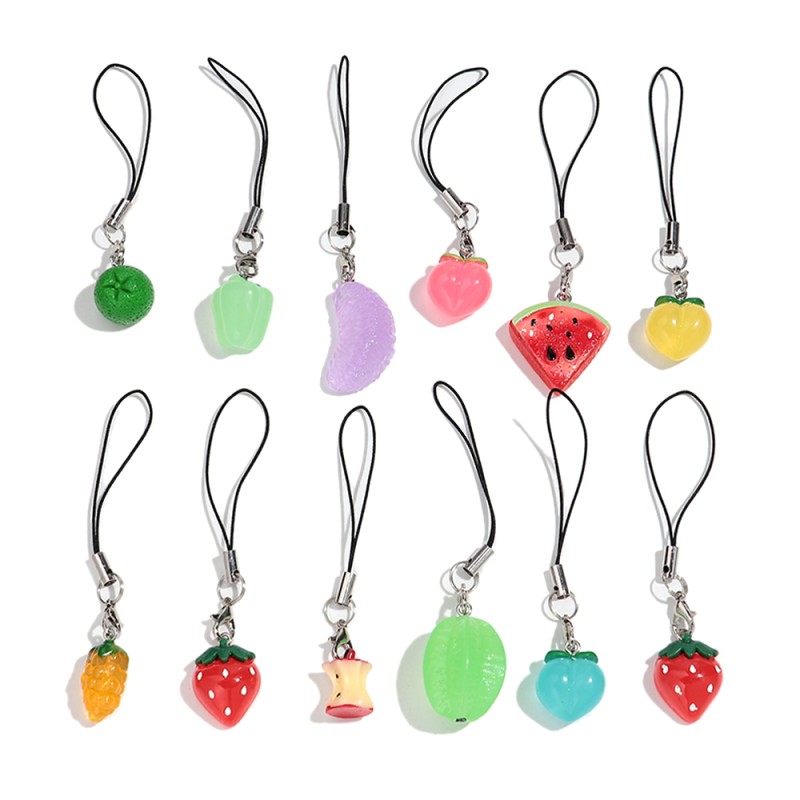 Resin Keychain Manufacturer - Wholesale Cheap Cartoon 3D Resin Pendant Keychain Blind Box Random 10 Cute Fruit